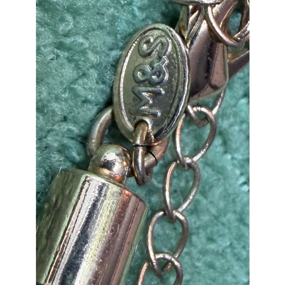 Beautiful Floral Statement Necklace in Peach, Green & Pearl - Picture 3 of 6